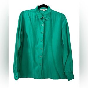 Vintage The Birds Silk Top, Size 11/12